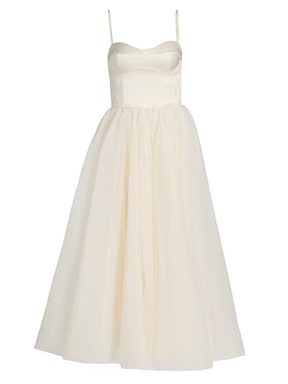 NWT Reformation Alouette Satin Tea-Length Dress
